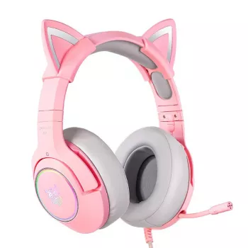 Kuulokkeet Onikuma K9 Pink RGB -pelihuulokkeet