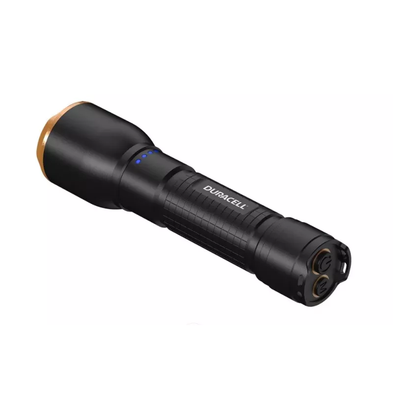 Taskulamppu Duracell DF2500R — musta, ladattava käsivalaisin