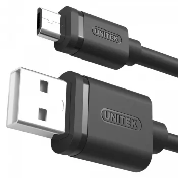 Unitek kaapeli USB2.0 AM-microUSB BM, 2,0m; Y-C455GBK