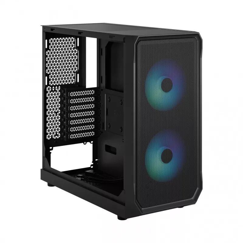 Fractal Design Focus 2 RGB Tempered Glass Mid Tower ATX -tietokonekotelo - musta