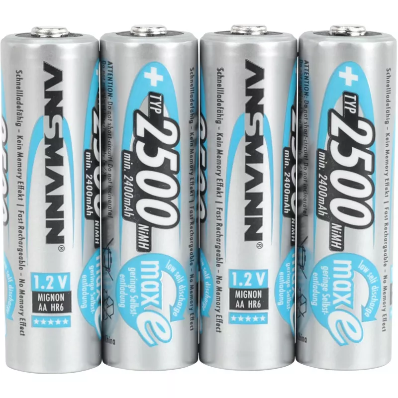 AA-paristo Ansmann 2500mAh maxE plus nikkelimetallihydridi NiMH