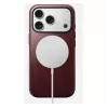 Nomad Modern Leather Case -puhelinkotelo iPhone 17 Pro, nahka + TPU + PC, sopii 16 cm (6,3 inch) näytölle, Bordeaux