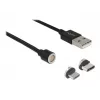 USB-kaapeli DeLOCK 85723 USB 2.0 1,1 m USB A USB C/Micro-USB B musta