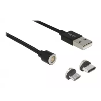 USB-kaapeli DeLOCK 85723 USB 2.0 1,1 m USB A USB C/Micro-USB B musta