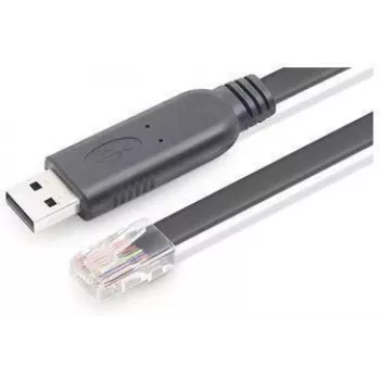Konsolikaapeli - USB A - RJ45 - musta