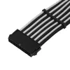 ATX-jatkokaapeli SILVERSTONE SST-PP07E-MBBW 30 cm musta/valkoinen