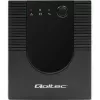 Qoltec Monolith 53775 Line-Interactive UPS-laite, 1200 VA (1,2 kVA) / 720 W, AVR, 4 AC-pistorasiaa, musta