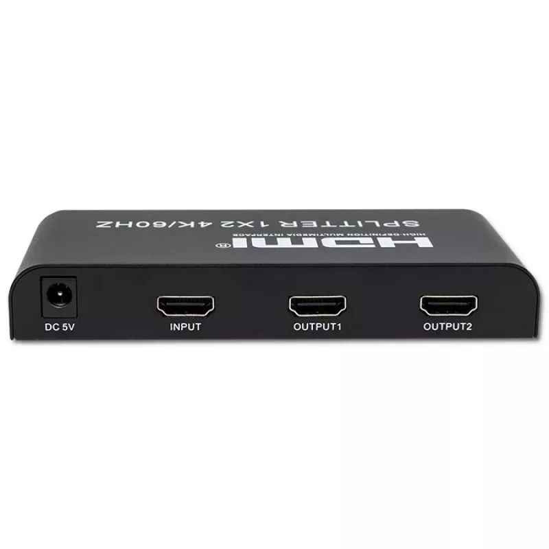Qoltec 51797 aktiivinen HDMI-jakaja 2 x HDMI 4K x 2K | 6 Gb/s | 60 Hz
