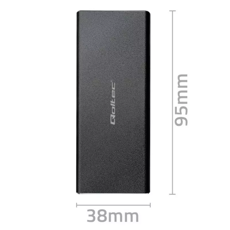 M.2 SATA SSD-kotelo QOLTEC 51854 USB 3.0 työkaluton
