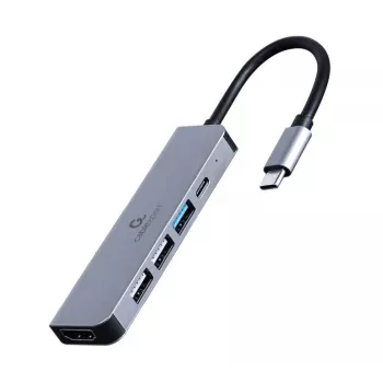 Gembird A-CM-COMBO5-03 USB Type-C 5-in-1 moniporttisovitin (keskitin + HDMI + PD)