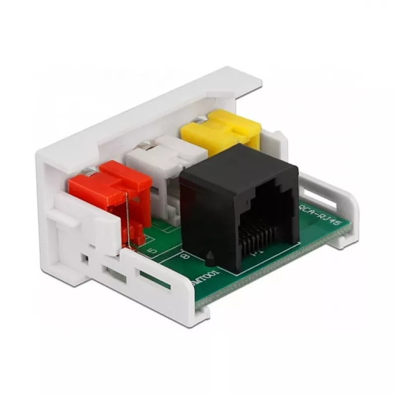 DeLOCK Easy 45 -moduuli 3 x RCA-naaras - RJ45-naaras 22,5 x 45 mm