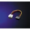 Virtasovitinkaapeli ROLINE 4-pin HDD - SATA 0,15 m