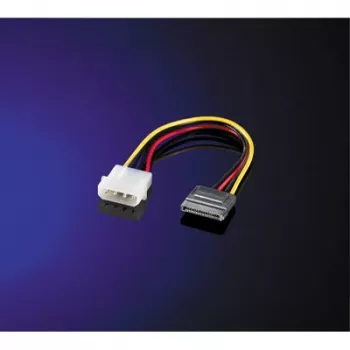 Virtasovitinkaapeli ROLINE 4-pin HDD - SATA 0,15 m