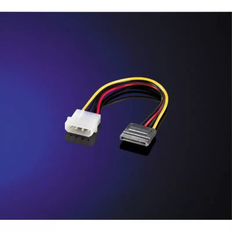 Virtasovitinkaapeli ROLINE 4-pin HDD - SATA 0,15 m