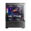 Mini-tornikotelo TACENS Mars Gaming MC-SE2 — Mini-ITX / Micro-ATX, musta, sivulasiseinä, pohjavirtalähde, tukee 2x2,5