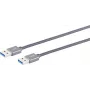 USB-kaapeli S/CONN 13-37150 USB 3.2 Gen 2 1,5 m harmaa