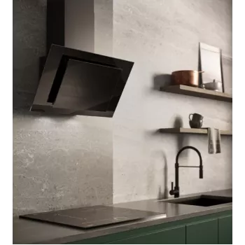 Vertikale Eco Duo Glas seinäliesituuletin musta
