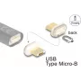 Kaapeliadapteri DeLOCK 66575 Magnet USB Micro-B kulta valkoinen