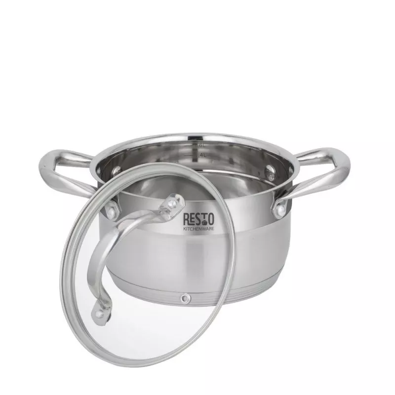 Pyöreä ruostumattomasta teräksestä valmistettu kattila Resto Kitchenware Libra 1,9 L