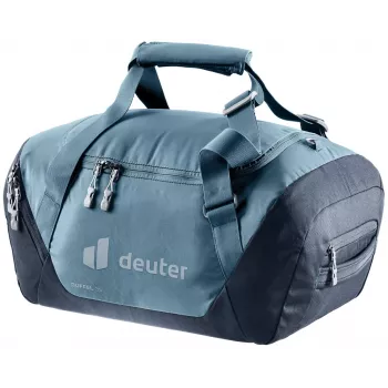 Matkalaukku DEUTER Duffel 35 atlantic-ink — 35 L tilavuus, vedenpitävä pohja, kantokahvat