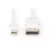 DisplayPort-liitäntäkaapeli Digitus AK-340102-010-W