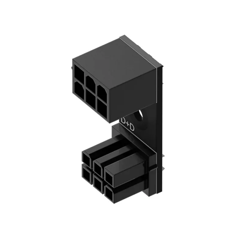 6‑Pin PCIe 180° sovitin D+D Singularity SC‑A‑PCIE6‑DD GPU/PCIe-virtaliitäntään