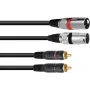 Audiokaapeli 1 m Omnitronic 3022522B 2x XLR 2x RCA musta