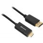 Sharkoon SHA DisplayPort 1.2 - HDMI 4K musta 3,0 m aktiivinen 4Kx2K 60Hz