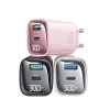 Laturi usams CC229 30W GaN USB-C ja USB LED kompakti matkalaturi