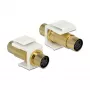 Keystone-moduuli DELOCK 86338 — Mini-DIN 4 - Mini-DIN 4, valkoinen, 22×40×15 mm