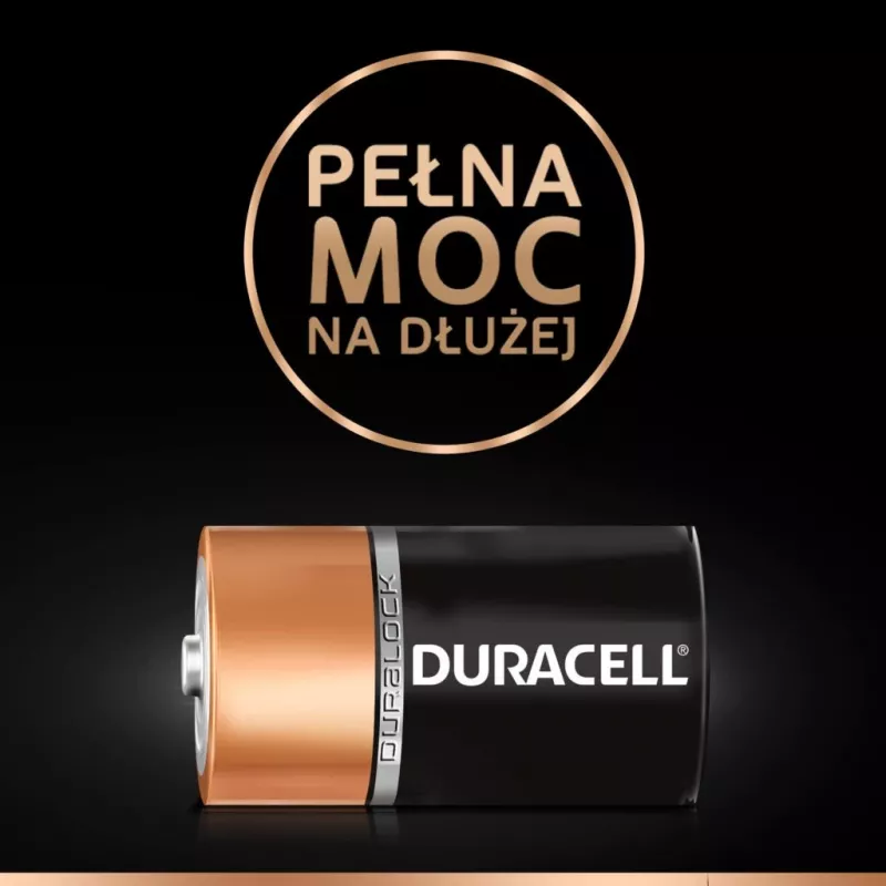 Duracell Basic D (R20) paristo — 2 kpl:n pakkaus, ensisijaiset sinkki-hiili-kenno