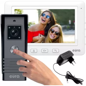 OVIPUHELIN VIDEOLLA Eura VDP-45A3 Alpha — sisäyksikön videopuhelin, valkoinen