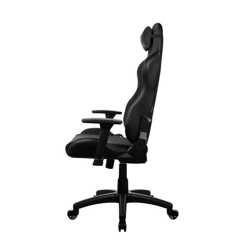 Konsolipelituoli Arozzi Avanti Dark Grey SoftFabric — pehmustettu istuin, enimmäiskuorma 120 kg