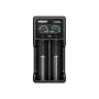 XTAR VC2SL -paristolaturi — USB 5V 1A, LCD, lataa 2 kennoa, yhteensopiva Li-Ion/NiMH/NiCd, koot A/AA/AAA/AAAA/C/D/SC, musta