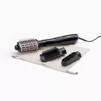 Kuumailmaharja BABYLISS Style Smooth 1000 Airflow AS128E, 1000 W, musta, 3 harjaa, ioniteknologia, säädettävä termostaatti