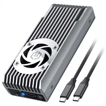 GrauGear ulkoinen kotelo M.2 NVMe tuulettimella 20Gbit - asemakotelo - kotelo (G-M206-20G-F)