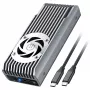 GrauGear ulkoinen kotelo M.2 NVMe tuulettimella 20Gbit - asemakotelo - kotelo (G-M206-20G-F)
