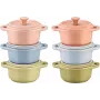 Setti 6 kpl Mini-Cocotte pyöreä 10 cm, monivärinen