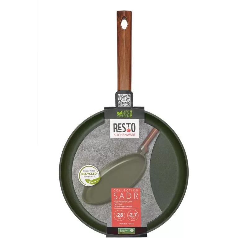 Litteä crêpe-pannu RESTO 93712 — 28 cm halkaisija, 2,7 cm korkeus