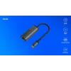 SAVIO adapteri USB-C 3.1 Gen.1 (M) - RJ-45 Gigabit Ethernet (F), 1000 Mbps, AK-56, harmaa