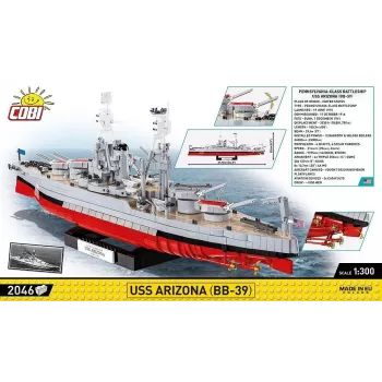 Rakennuspalikat USS Arizona BB-39 2046 osaa