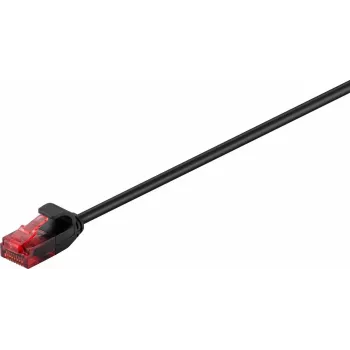 Wentronic Goobay CAT 6 ohut verkkokaapeli, U/UTP, musta, 5 m – kuparimateriaali (93717)