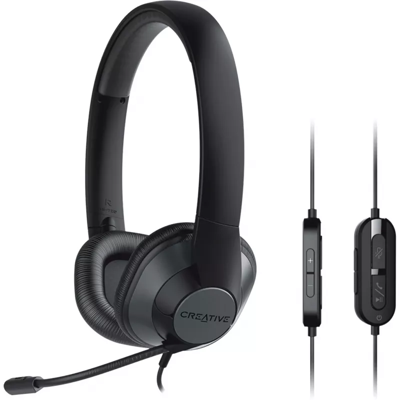 Creative 51EF0960AA000 HS-720 V2 On-Ear kuulokemikrofoni musta hopea