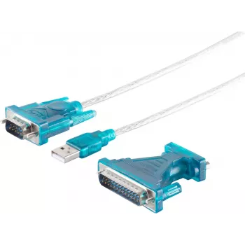 USB 2.0 RS232 -muunnin ShiverPeaks 75605 – 1,5 m kaapeli, USB-sarjaporttisovitin
