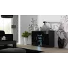 Sivukaappi Cama SOHO S7 120 cm musta kiiltävä