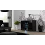 Sivukaappi Cama SOHO S7 120 cm musta kiiltävä