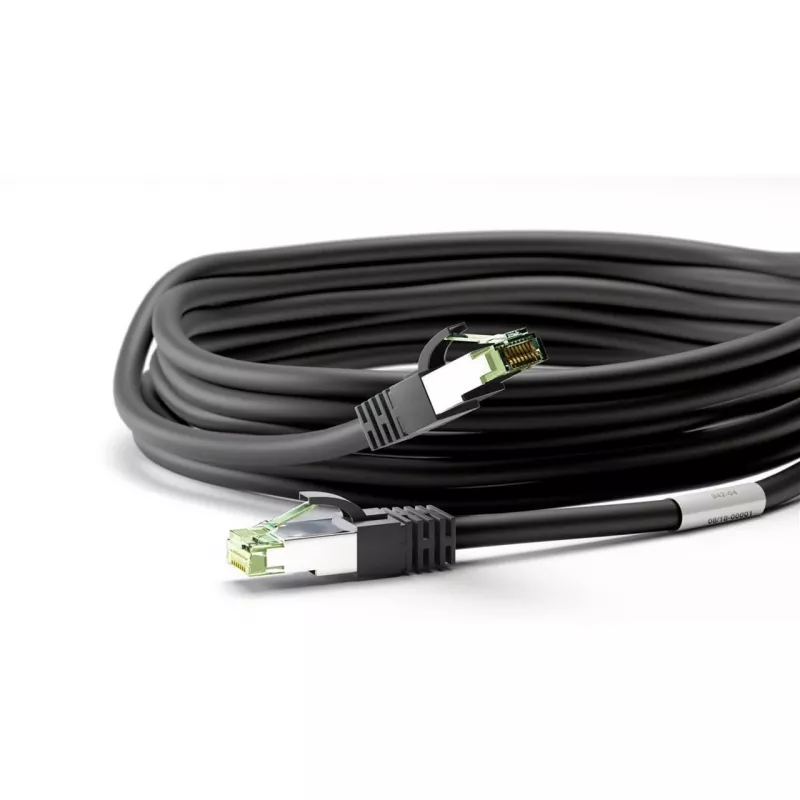 Goobay CAT 8.1 patch-kaapeli, S/FTP (PiMF), musta, 2 m - LSZH halogeeniton, kupari AWG 24 (66722)