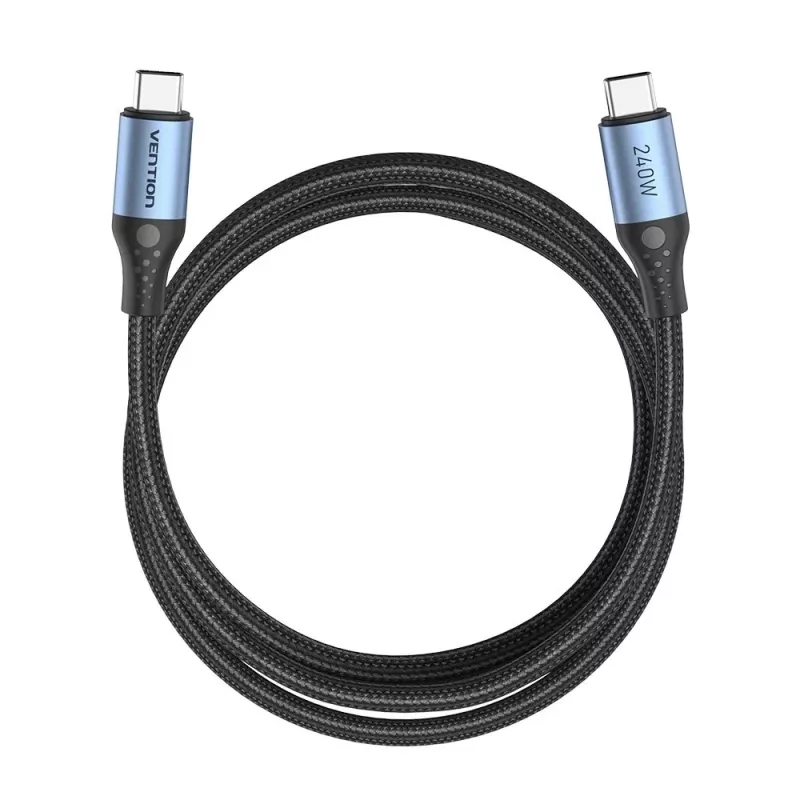 Vention USB 2.0 5A 240W 1,5 m musta USB-C–C-kaapeli