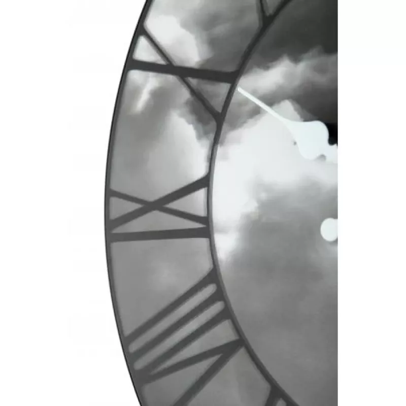 NeXtime kello 3037 Clouds, Ø39 cm, seinäkello, musta