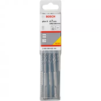 Bosch 2608585622 SDS-plus-5 vasarapora, Ø 7 mm, 100 mm työpituus, 10 kpl